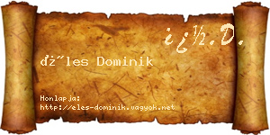 Éles Dominik névjegykártya
