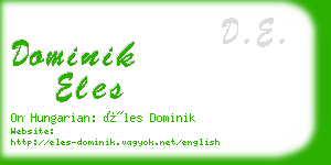 dominik eles business card